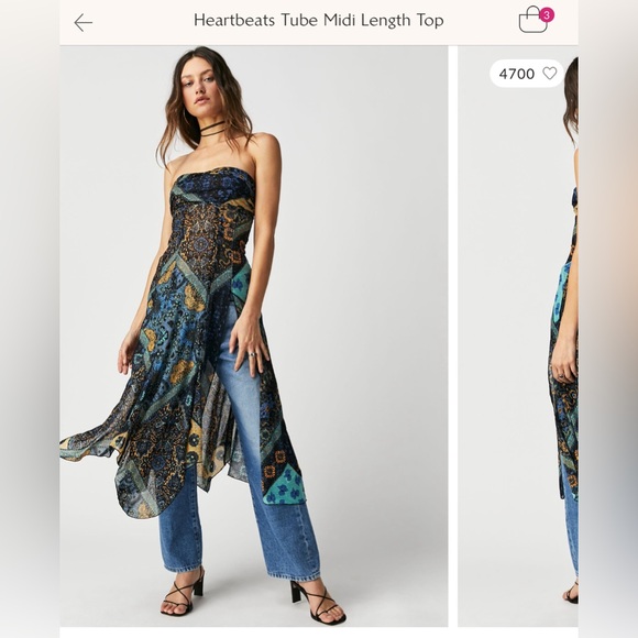 FREE PEOPLE Heartbeats Tube Midi Length Top - Picture 1 of 5